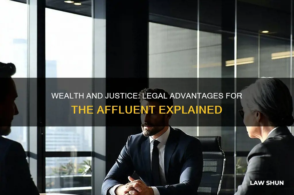 what advantages do rich people hav ein the law system