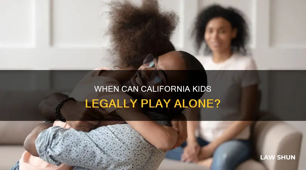 what age can a child play unsupervised law california