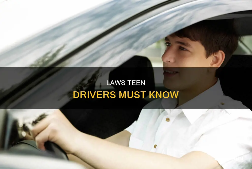 what are 4 laws that apply to teen drivers