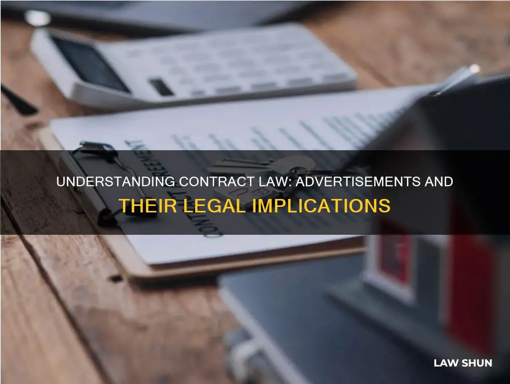 what are advertisements in contract law