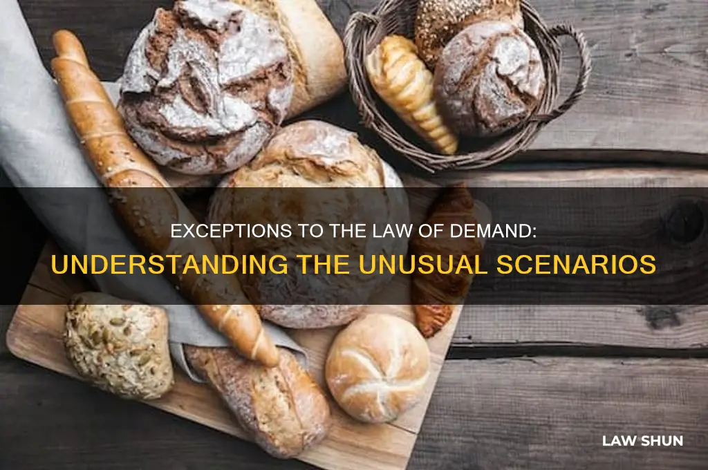 what are all the exceptions to the law of demand