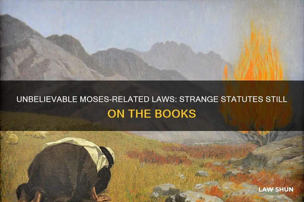 what are crazy laws regarding moses