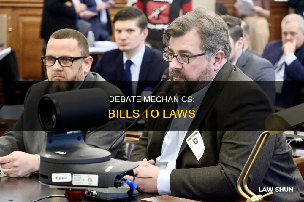 what are debate referring to bills becoming laws