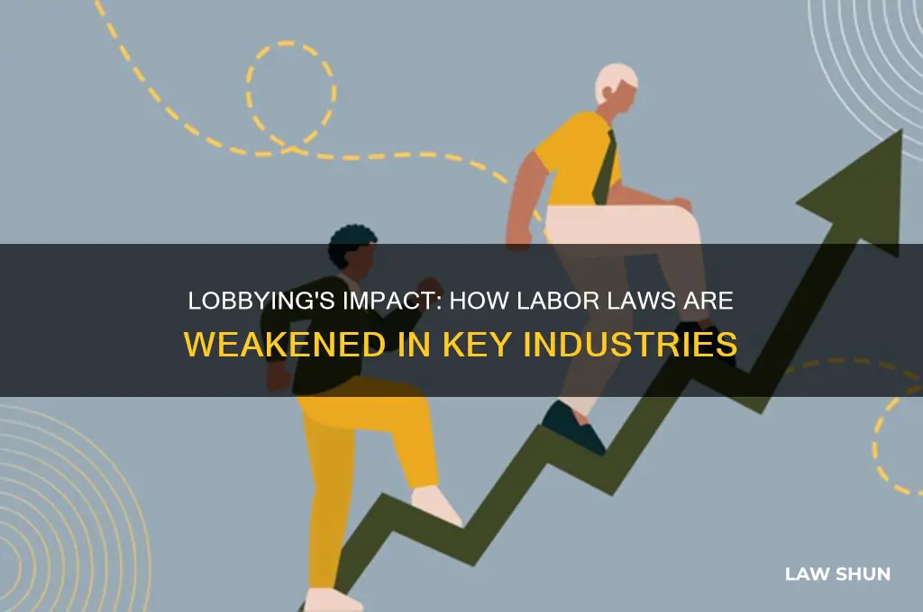 what are examples of weakened labor laws because of lobbying