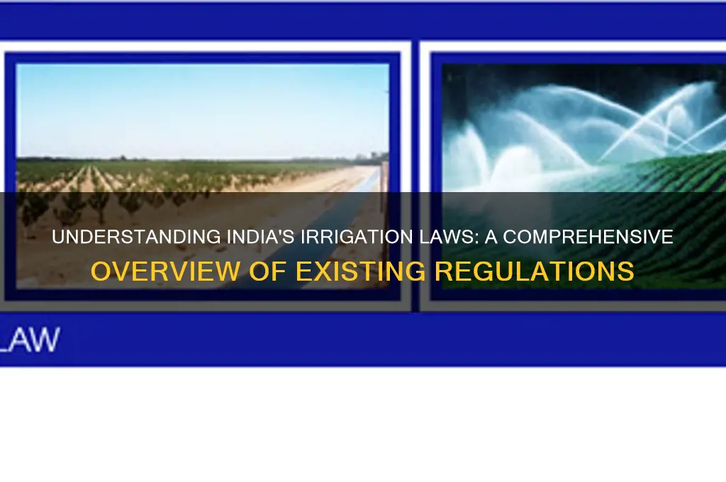 what are existing laws related to irrigation in the country