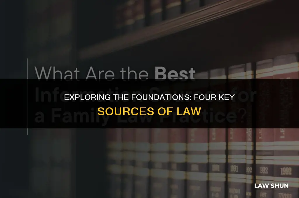 what are four sources of law