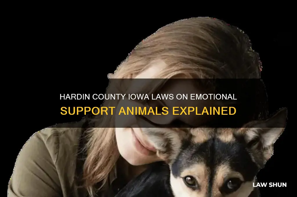 what are hardin county iowa laws on emotional support animals