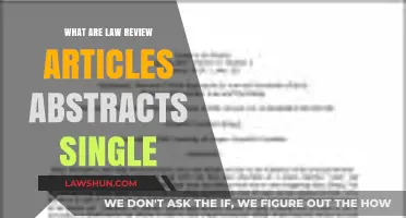 Understanding Law Review Article Abstracts: Purpose, Structure, and Importance
