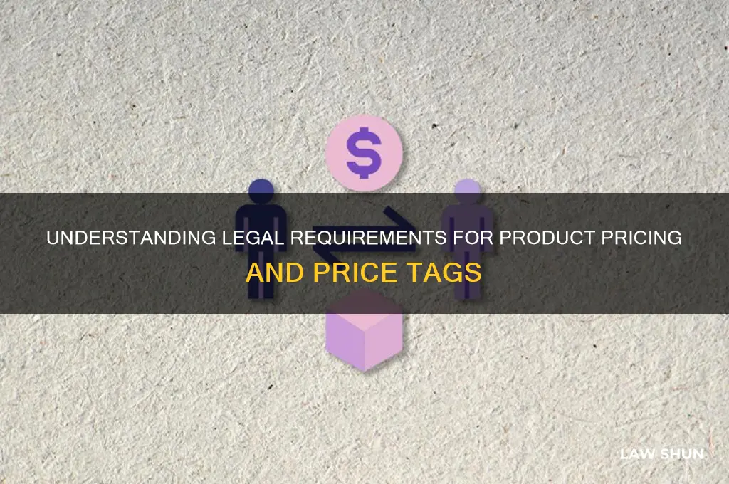 what are laws regarding a price tag on products