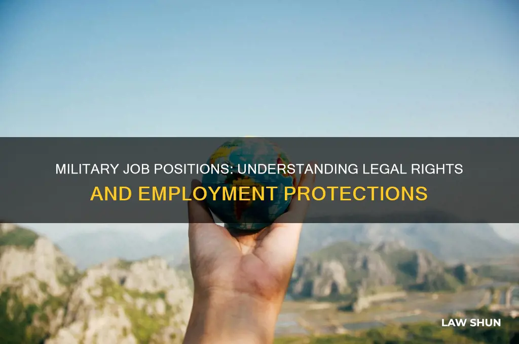 what are laws regarding job positions held for military