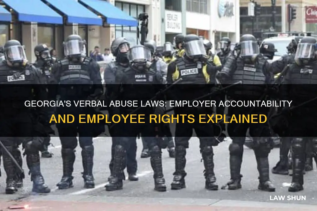 what are laws regarding verbal abuse by employer in georgia