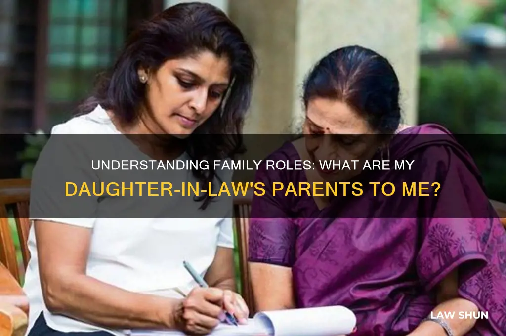 what are my daughter in laws parents to me