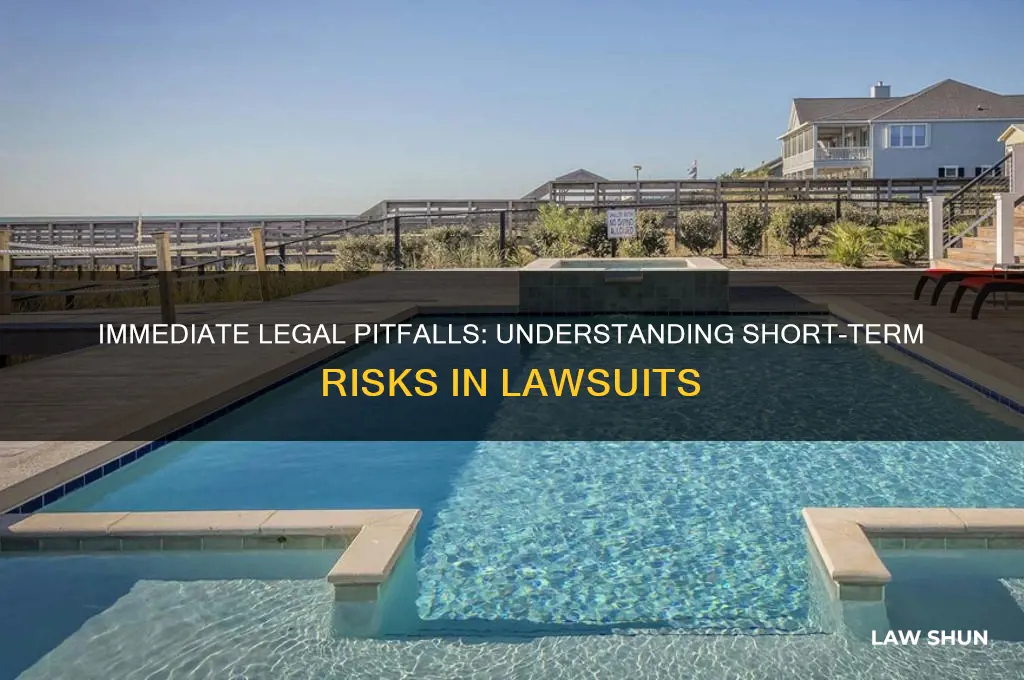 what are short term risks to a law suit