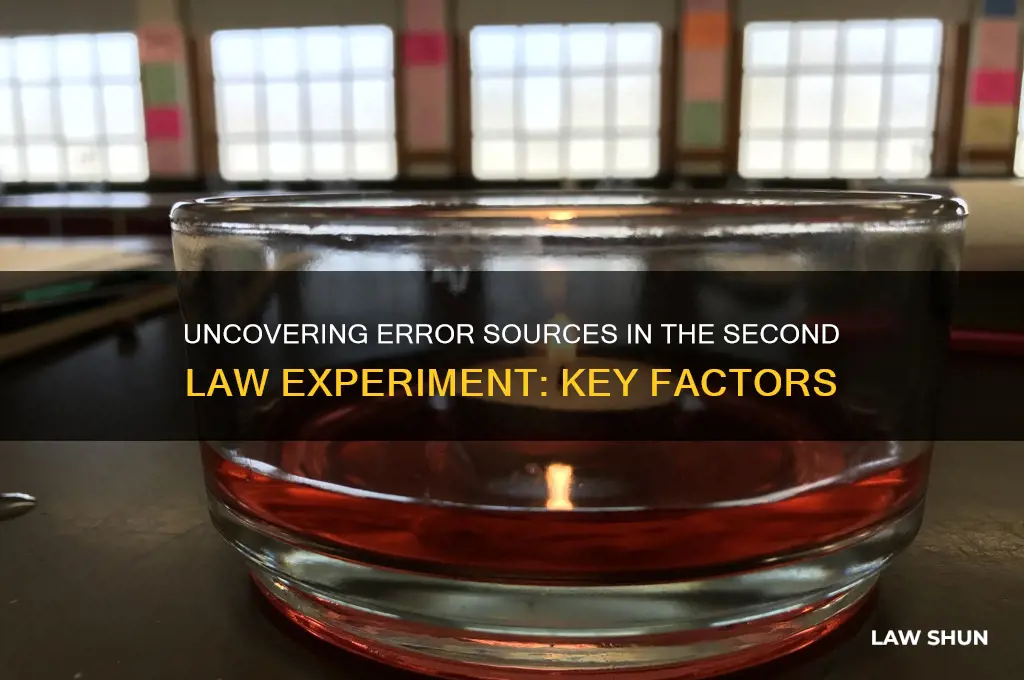 what are some error sources in the second law experiment