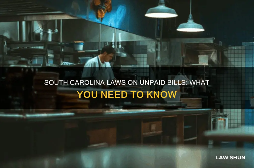 what are south caroline law for bill not being paid