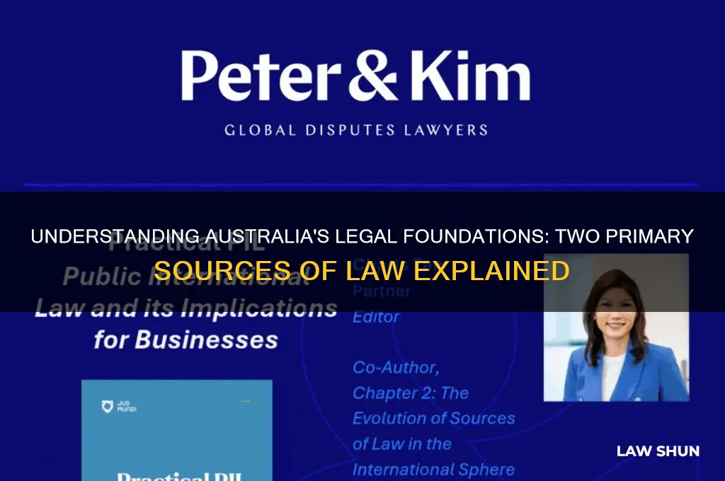 what are the 2 main sources of law in australia
