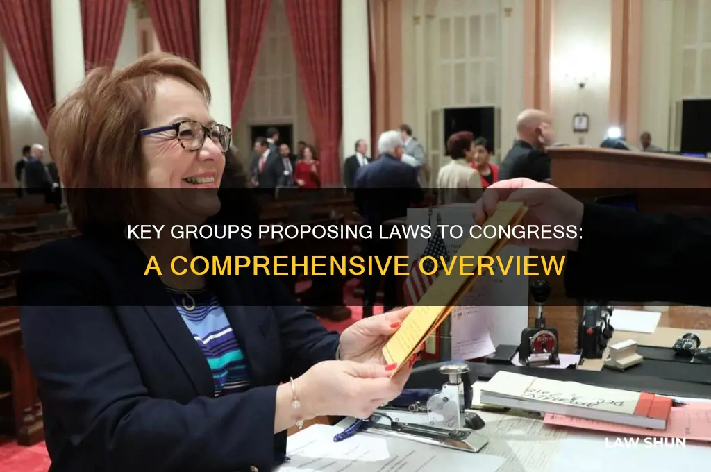 what are the 5 groups that propose laws to congress