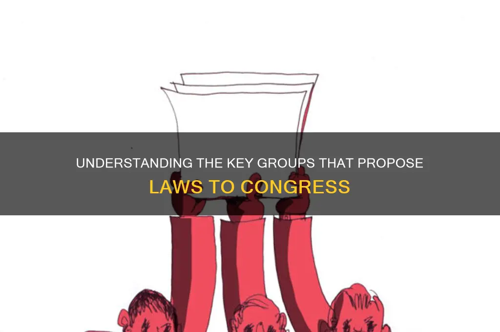 what are the 5 gruops that propose laws to cogress