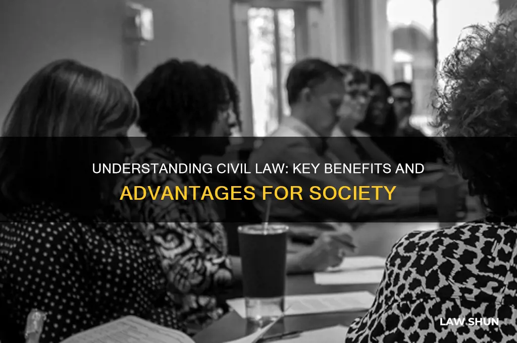 what are the benifits of civil law