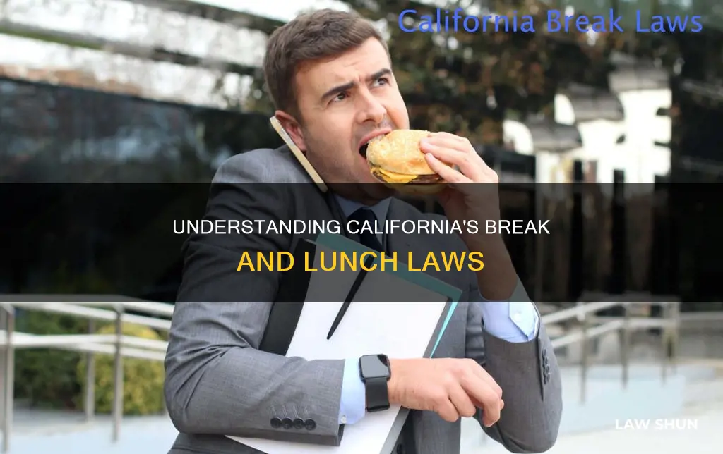 what are the break and lunch laws in california