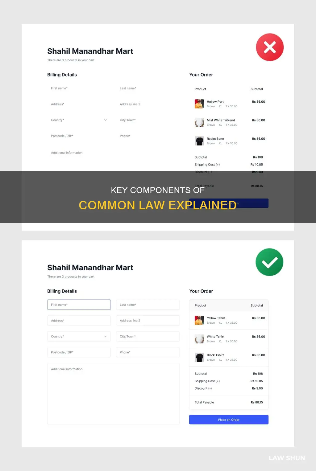 what are the compnents of common law