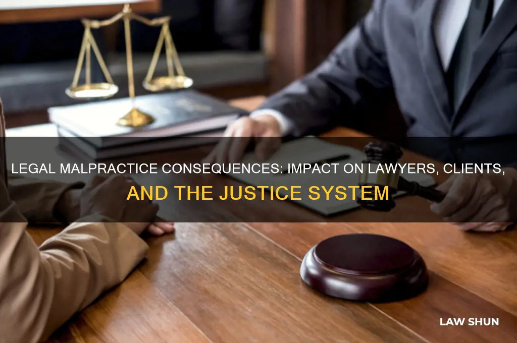 what are the consequences of law malpractice suits