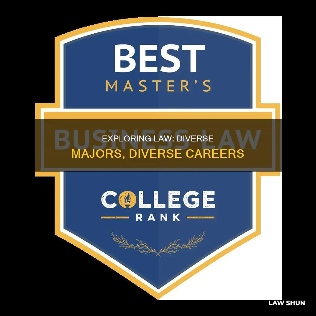 what are the different majors in law