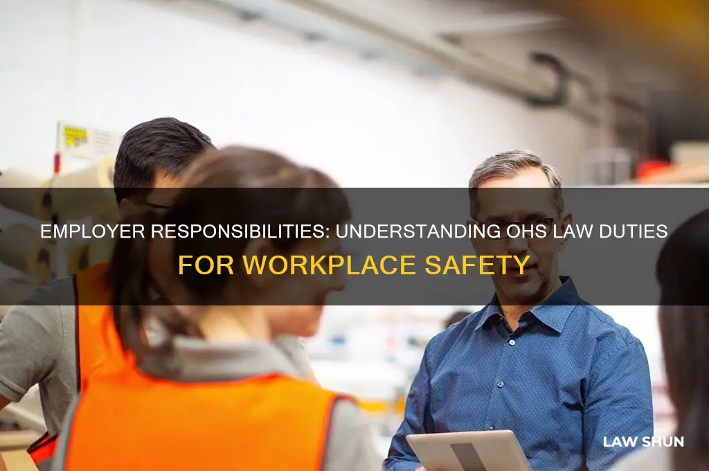 what are the duties of the employer under ohs law