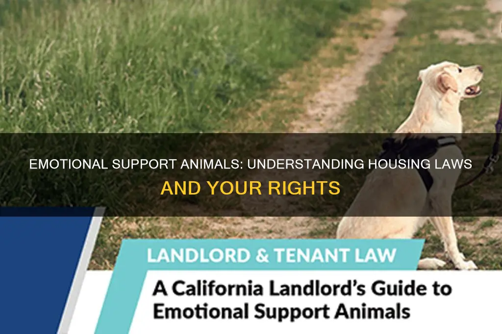 what are the exact housing laws for emotional support animals