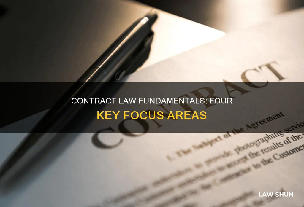 what are the four focus areas of contract law