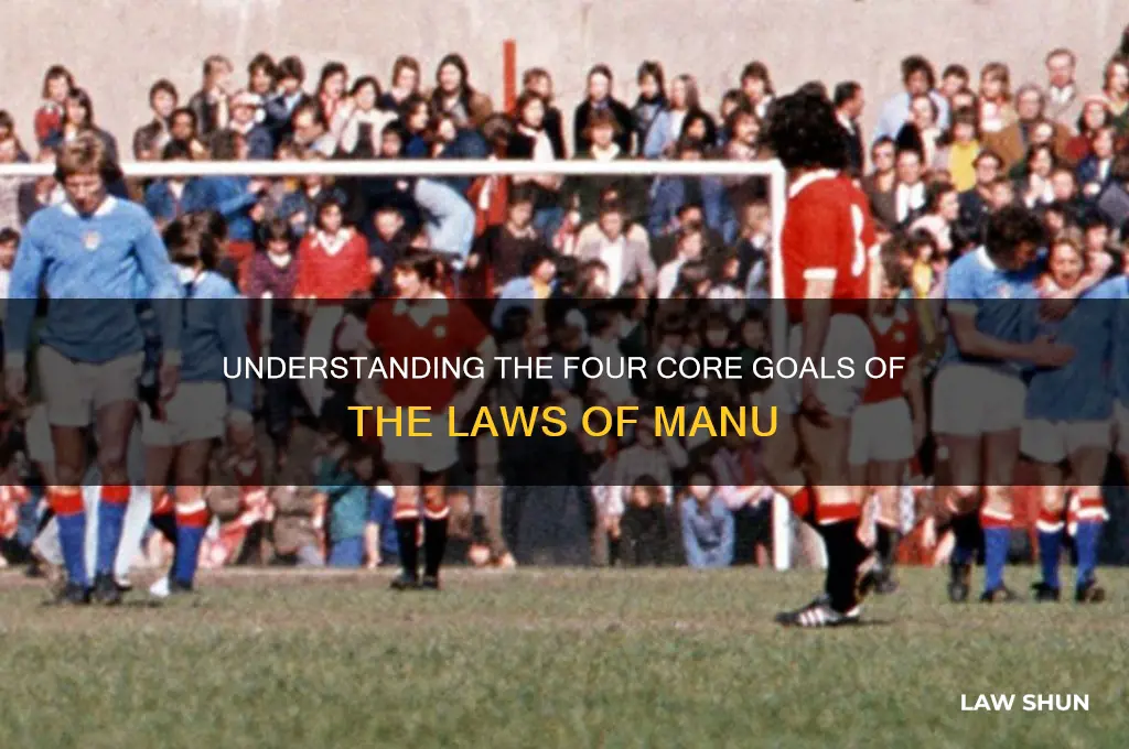what are the four goals of the laws of manu