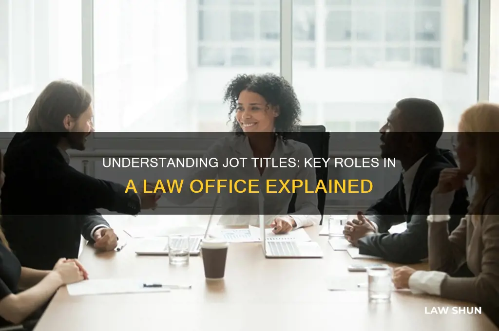 what are the jot tittles in a law office
