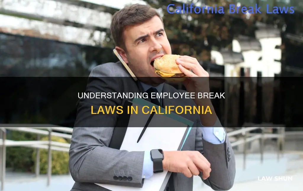 what are the law on employees break in california