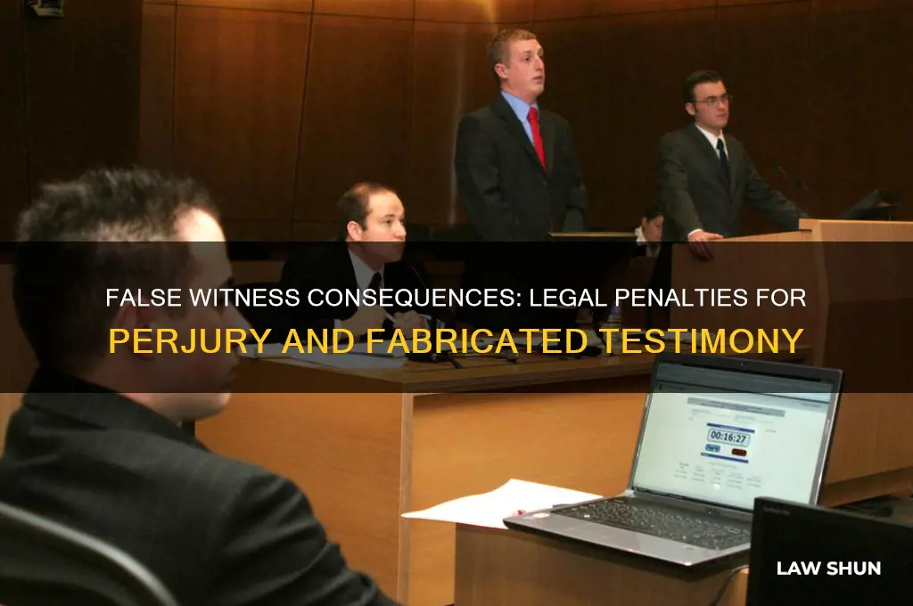 what are the law punishement for bringing a false witness