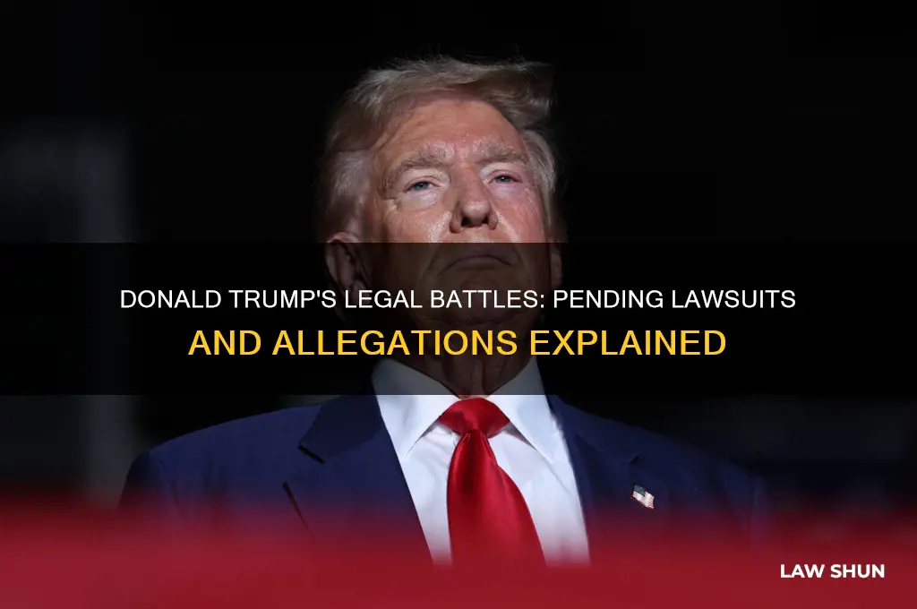 what are the law suits donald trump has pending
