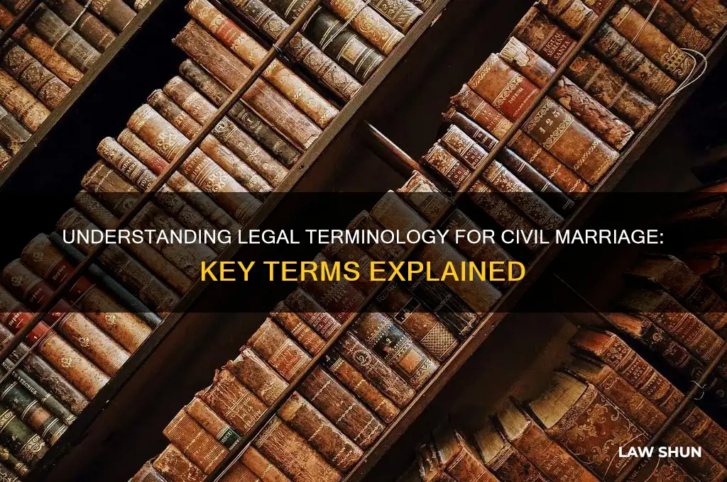 what are the law words for a civil marriage