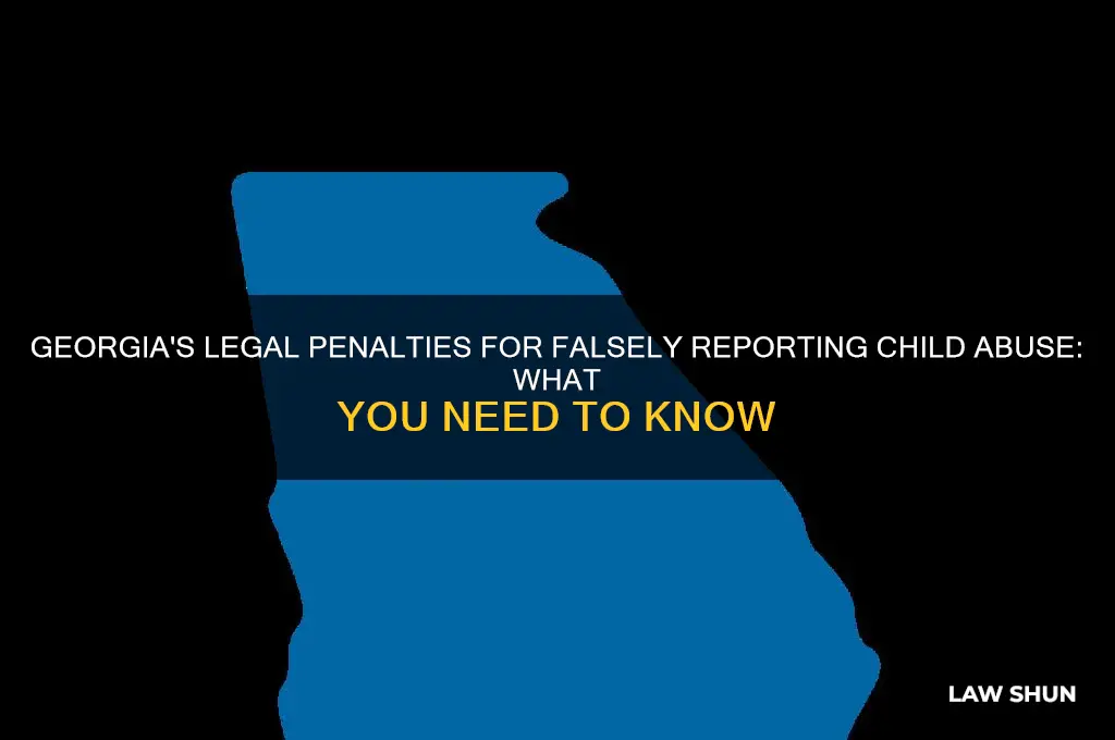what are the laws against falsifying child abuse in ga