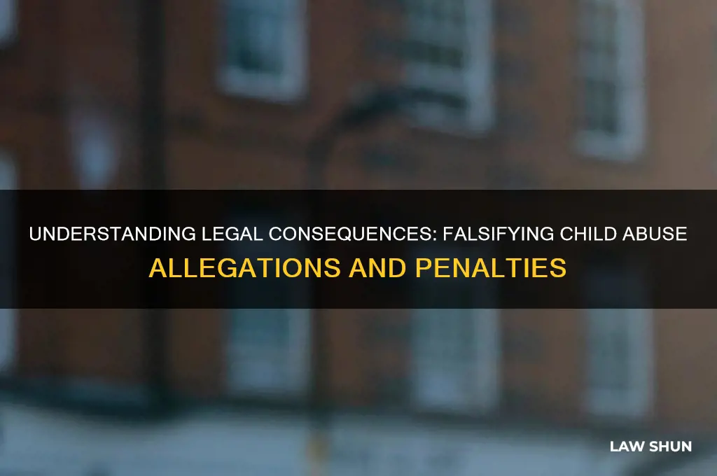 what are the laws against falsifying child abuse