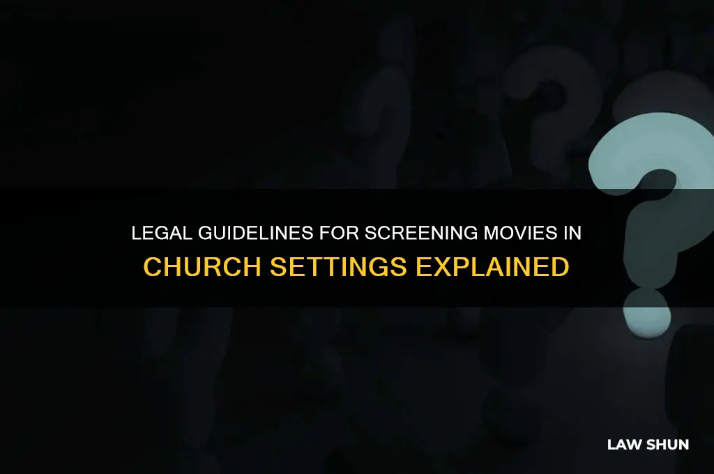 what are the laws against showing a movie at church