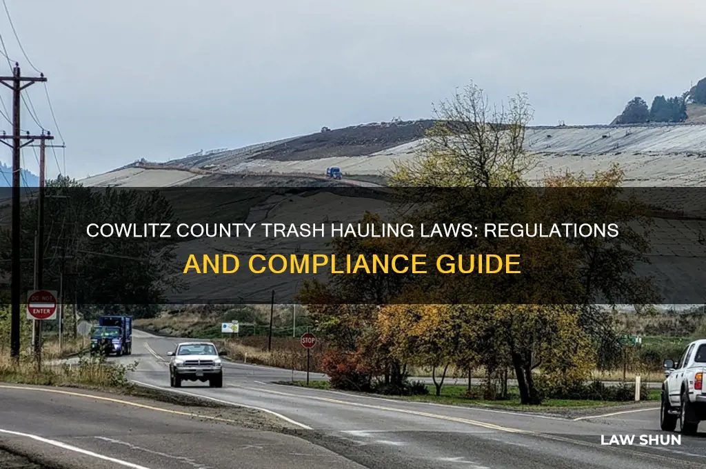 what are the laws for hauling trash in cowlitz county