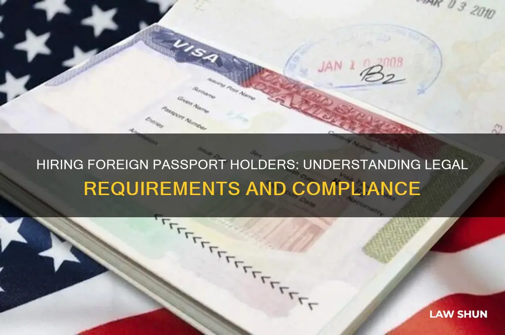 what are the laws for hiring person with forign passport