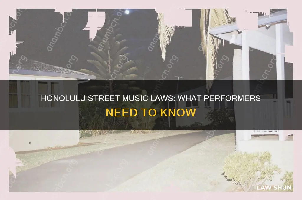 what are the laws in honolulu for playing street music