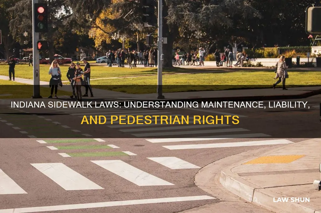what are the laws in indiana regarding sidewalks