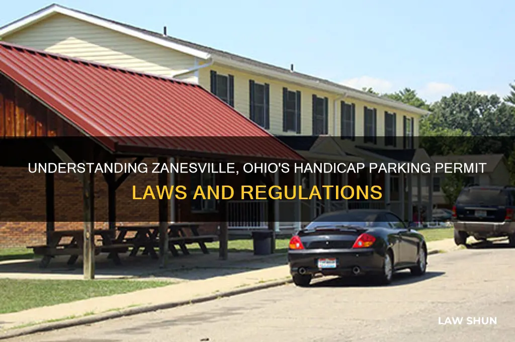 what are the laws of handicap cards in zanesville ohio