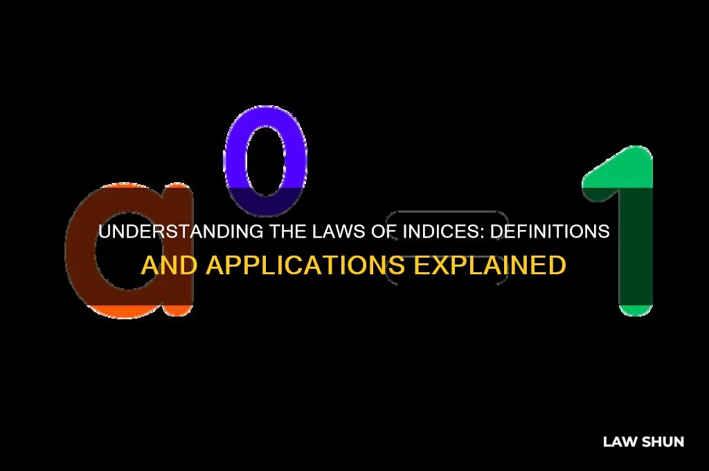 what are the laws of indices definition