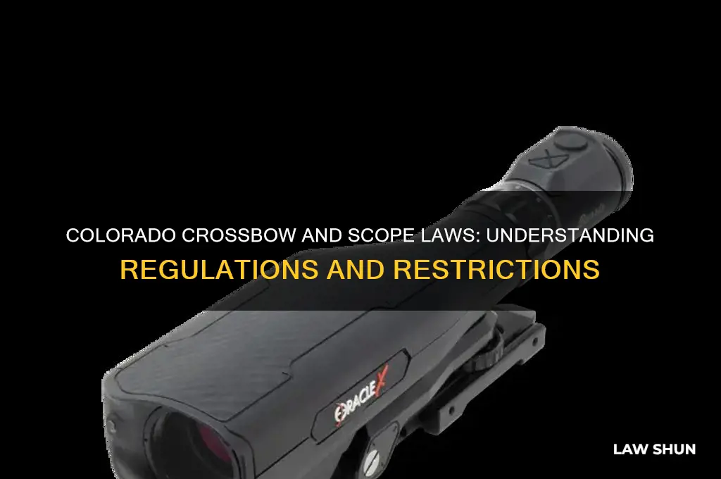 what are the laws on crossbows and scopes in colorado