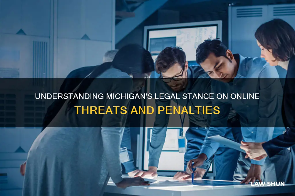 what are the laws on internet threats in michigan