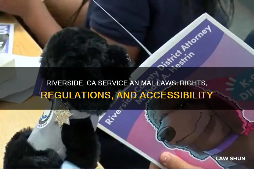 what are the laws on service animals in riverdide ca