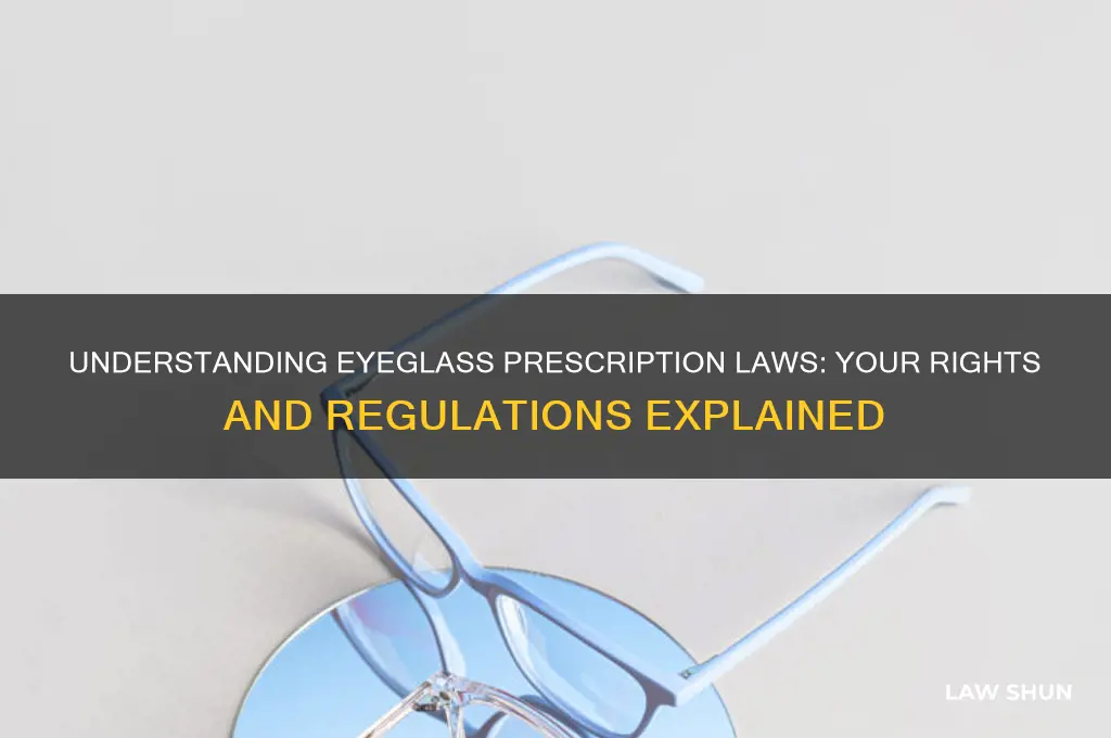 what are the laws regarding eyeglass prescriptions