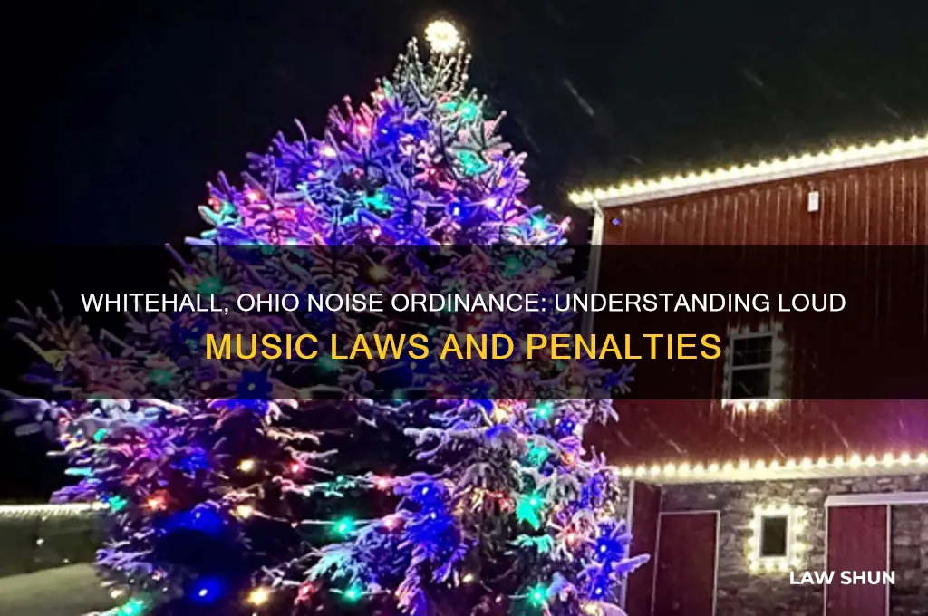 what are the laws regarding loud music in whitehall ohio